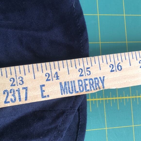 NWT New Frontier L Blue Western Women's Button Top Blanket Stitch Shoulder Pads - Picture 7 of 7